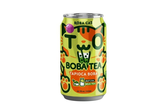 Boba Cat Matcha Bubble Tea