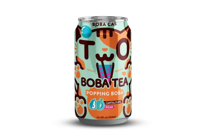 Boba Cat Cantaloupe & Pear Bubble Tea